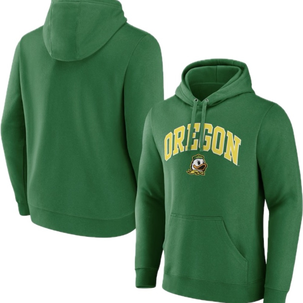 Oregon Ducks Classic Arched OREGON Appliqué/Duck Logo Fleece Hoodie 
Medium
NWT